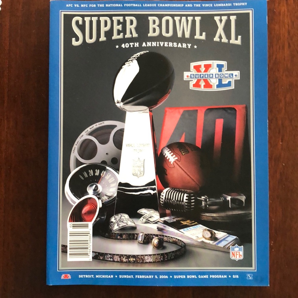 Super Bowl XL Program Steelers vs Seahawks total of 6 programs